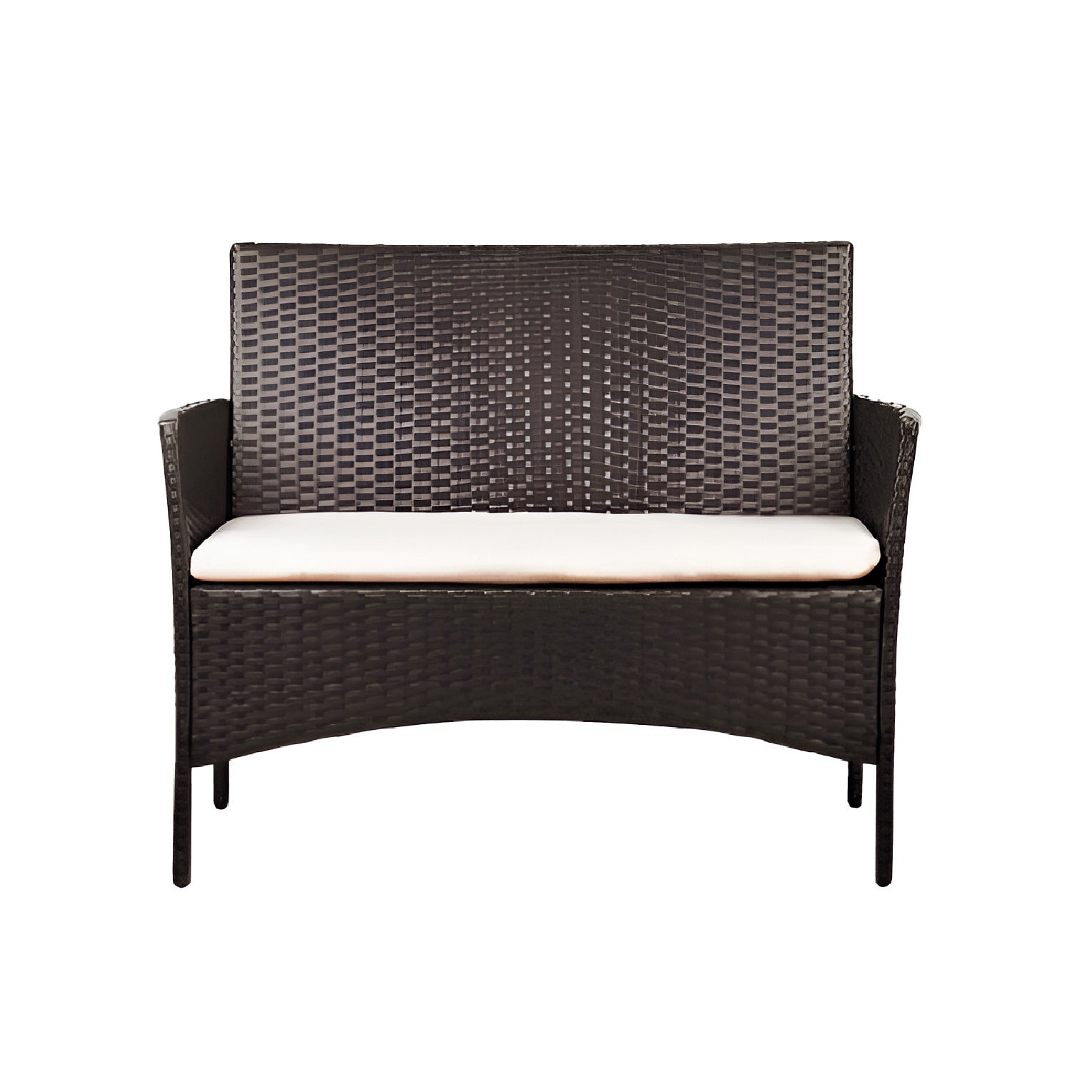 Set Juego De Terraza 4pcs Mesa Sillas Sillon Rattan Vincenzi