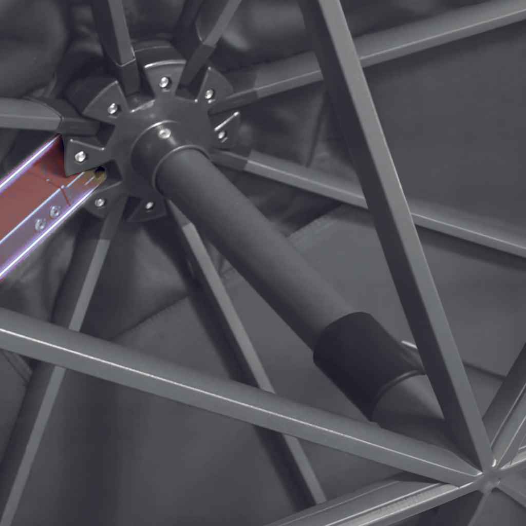 Quitasol para terraza Lateral Gris 360 Vincenzi