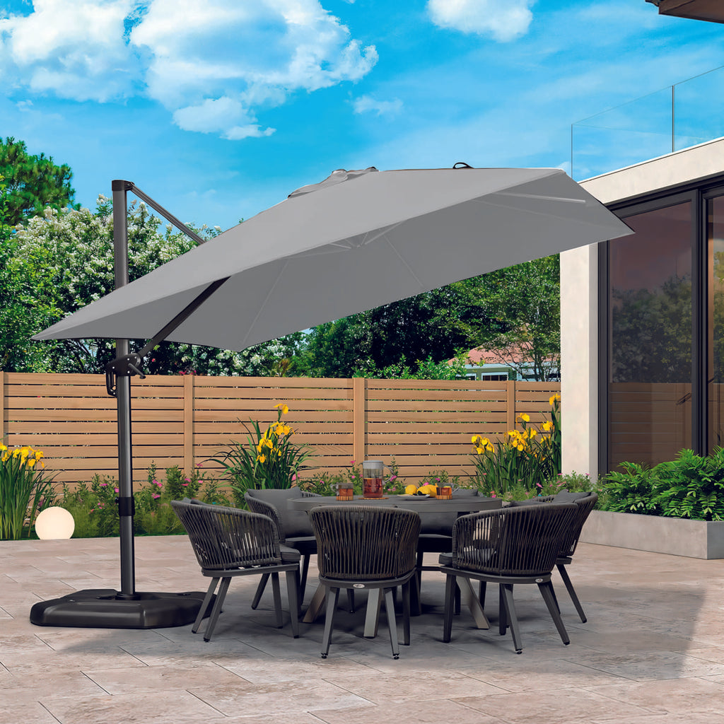 Quitasol para terraza Lateral Gris 360 Vincenzi