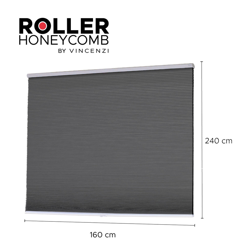 Cortina Honeycomb Termoacústica Gris 160x240cm