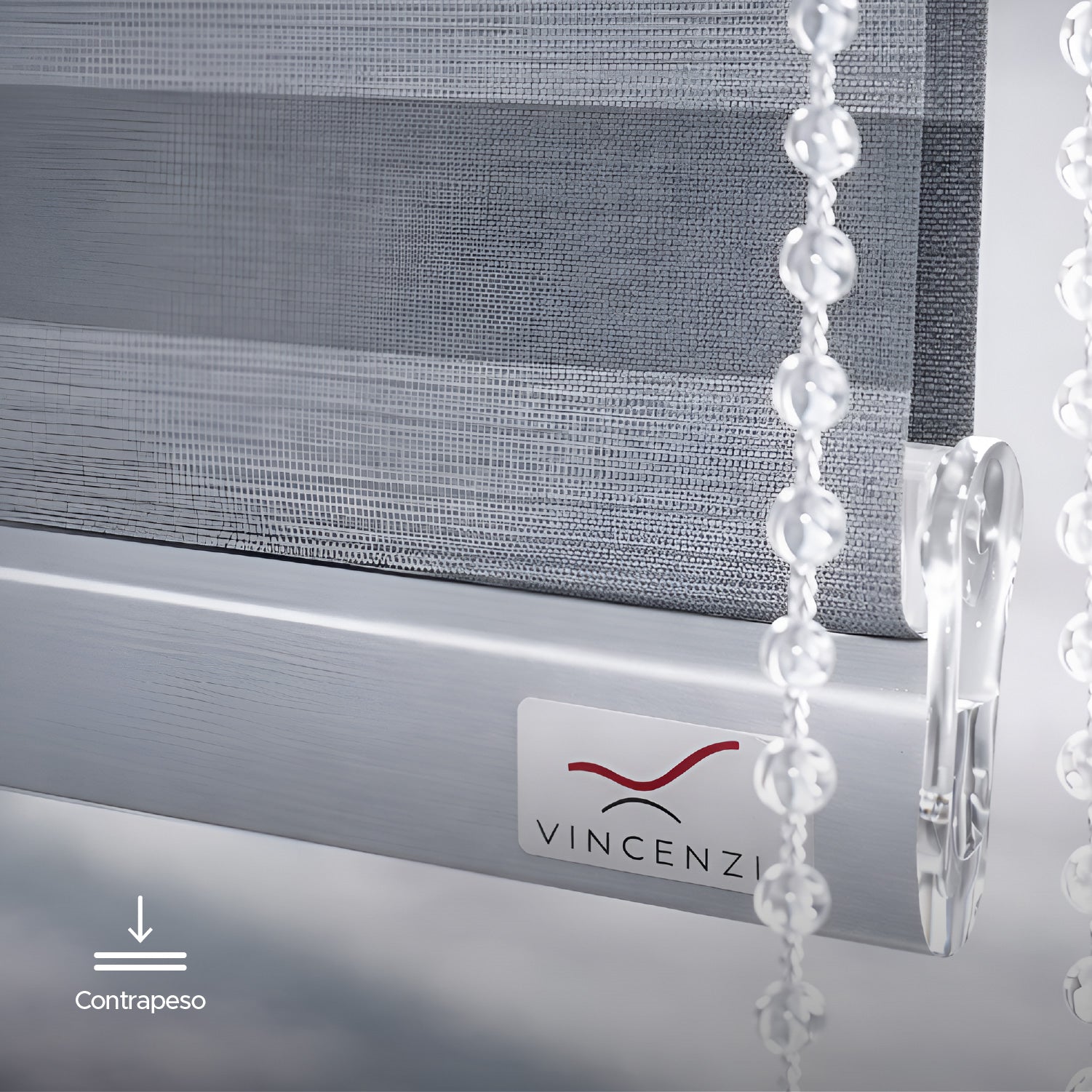 Cortina Roller Duo Gris 140x240cm – Vincenzi.cl