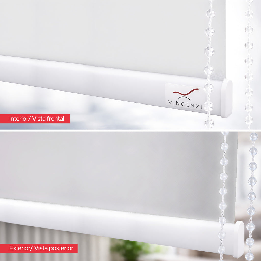 Cortina Roller Blackout Bicolor Vincenzi 120x230 cm
