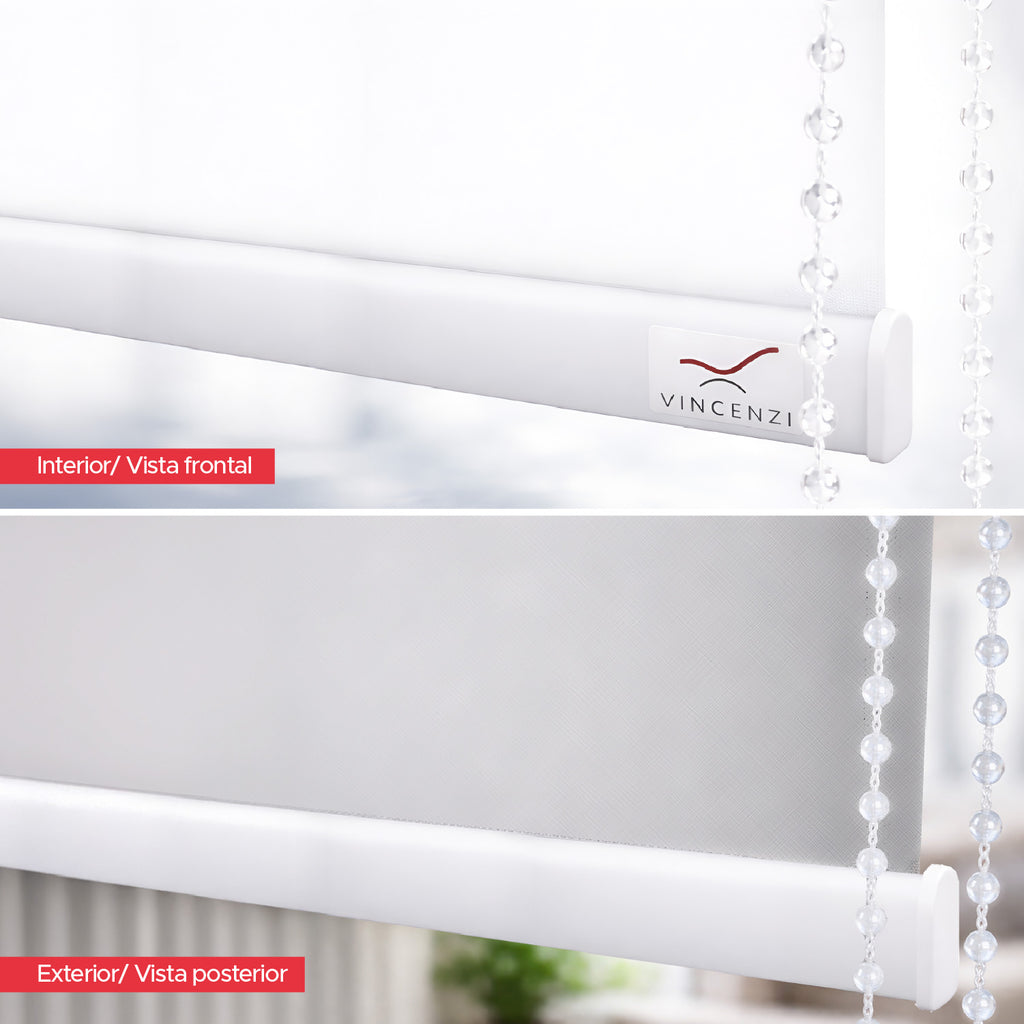 Cortina Roller Blackout Blanca 180x230cm
