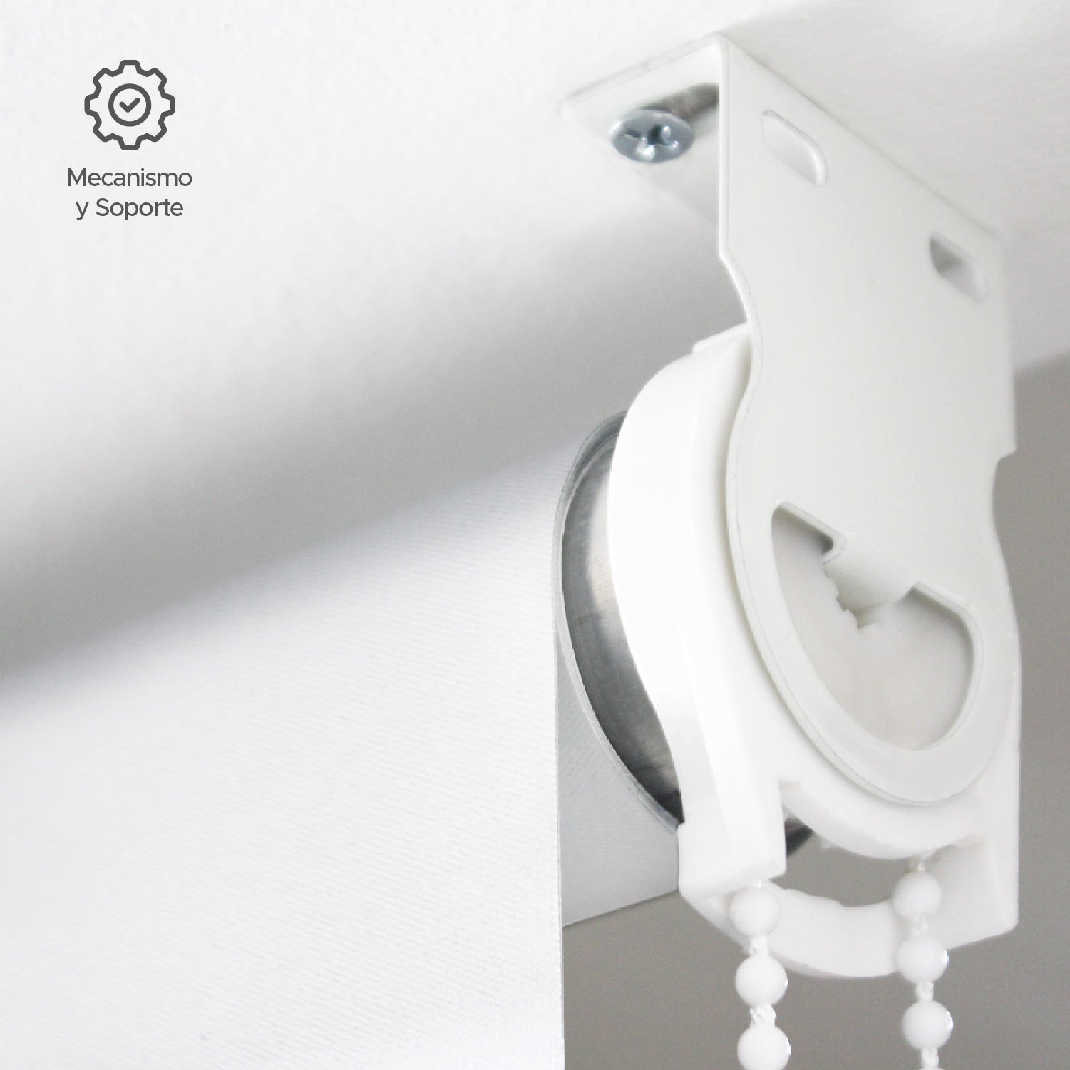 Cortina Roller Blackout Blanca 240x230cm