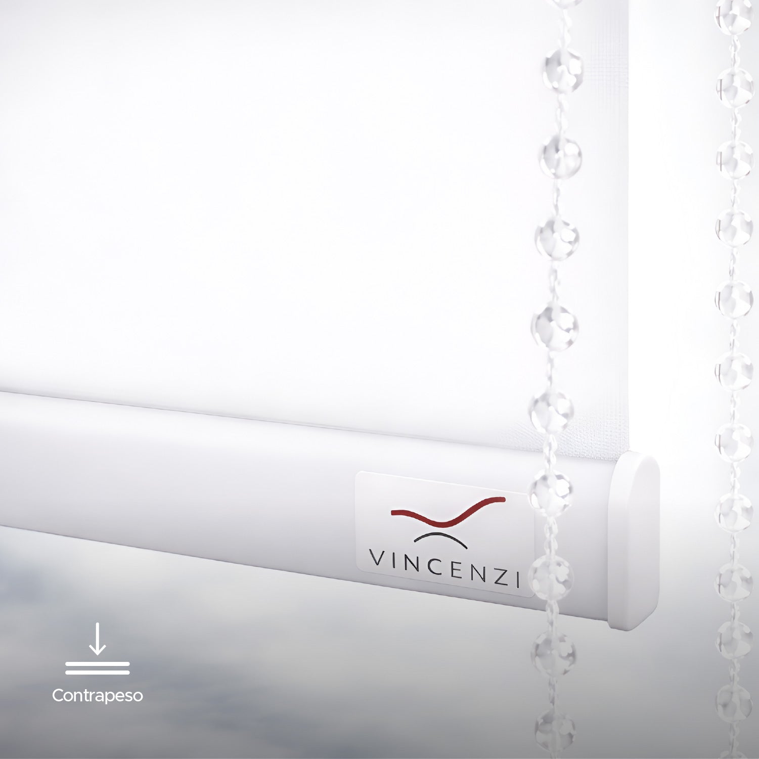 Cortina Roller Blackout Blanca 240x230cm