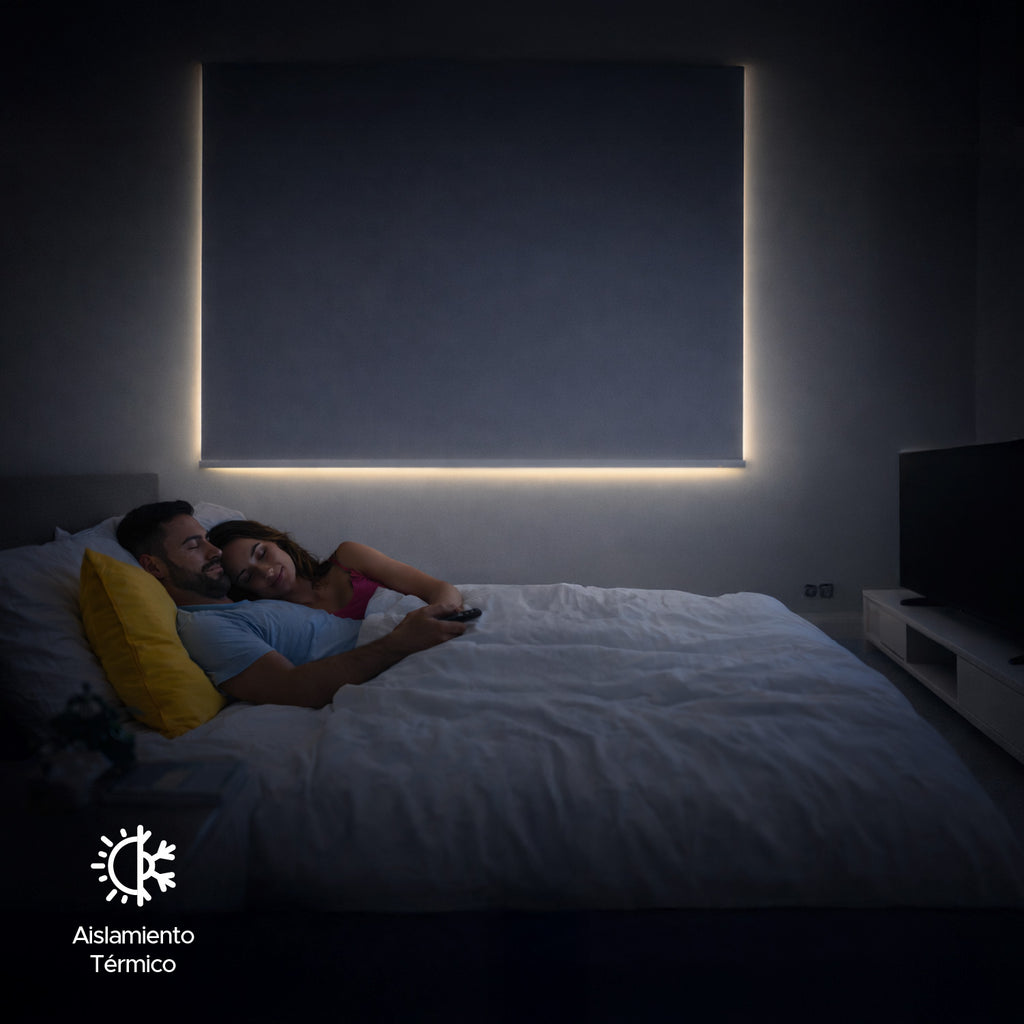 Cortina Roller Blackout Blanca 240x230cm