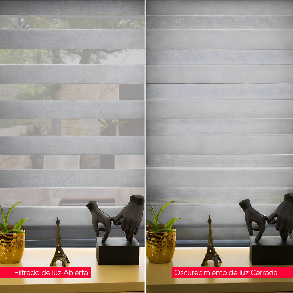 Cortina Roller Duo Gris 240x240cm