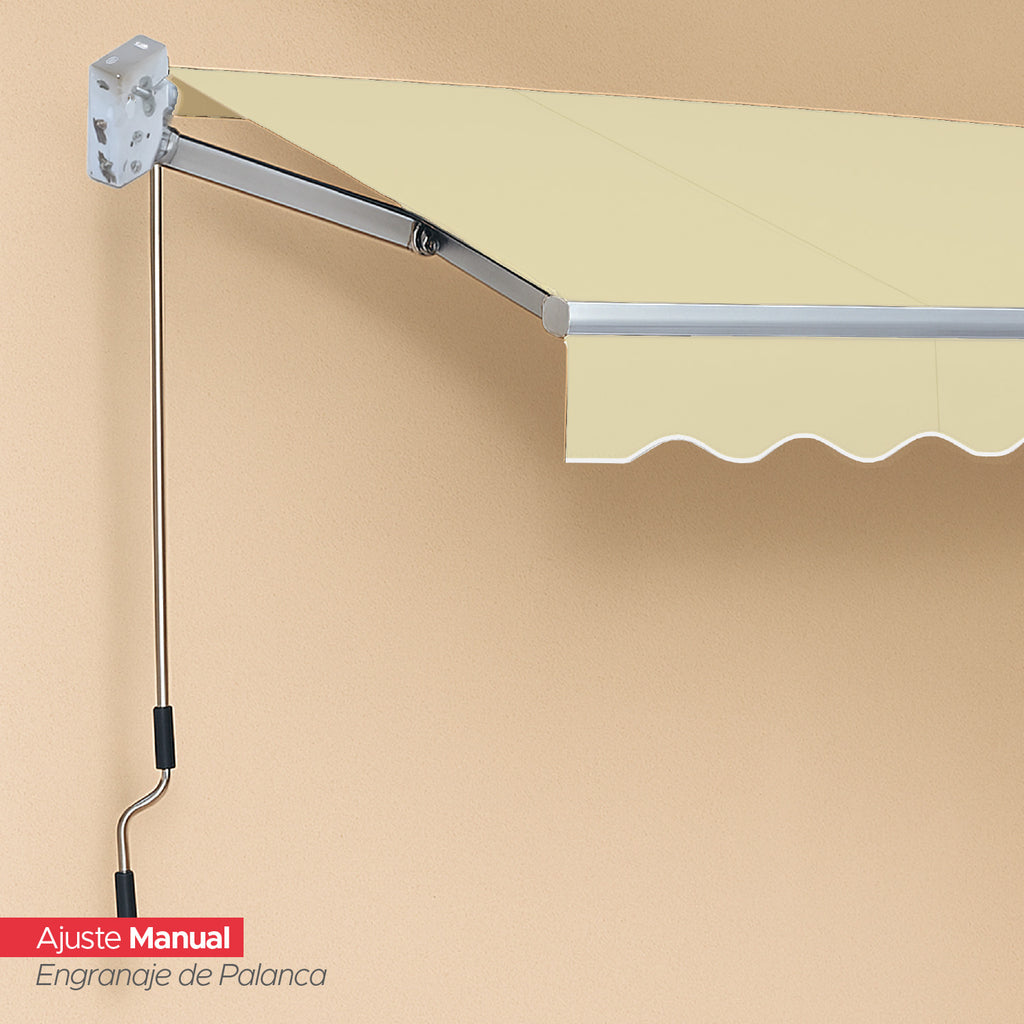 Toldo Con Brazo Retráctil Terrazas 3x2.5 Mts Beige