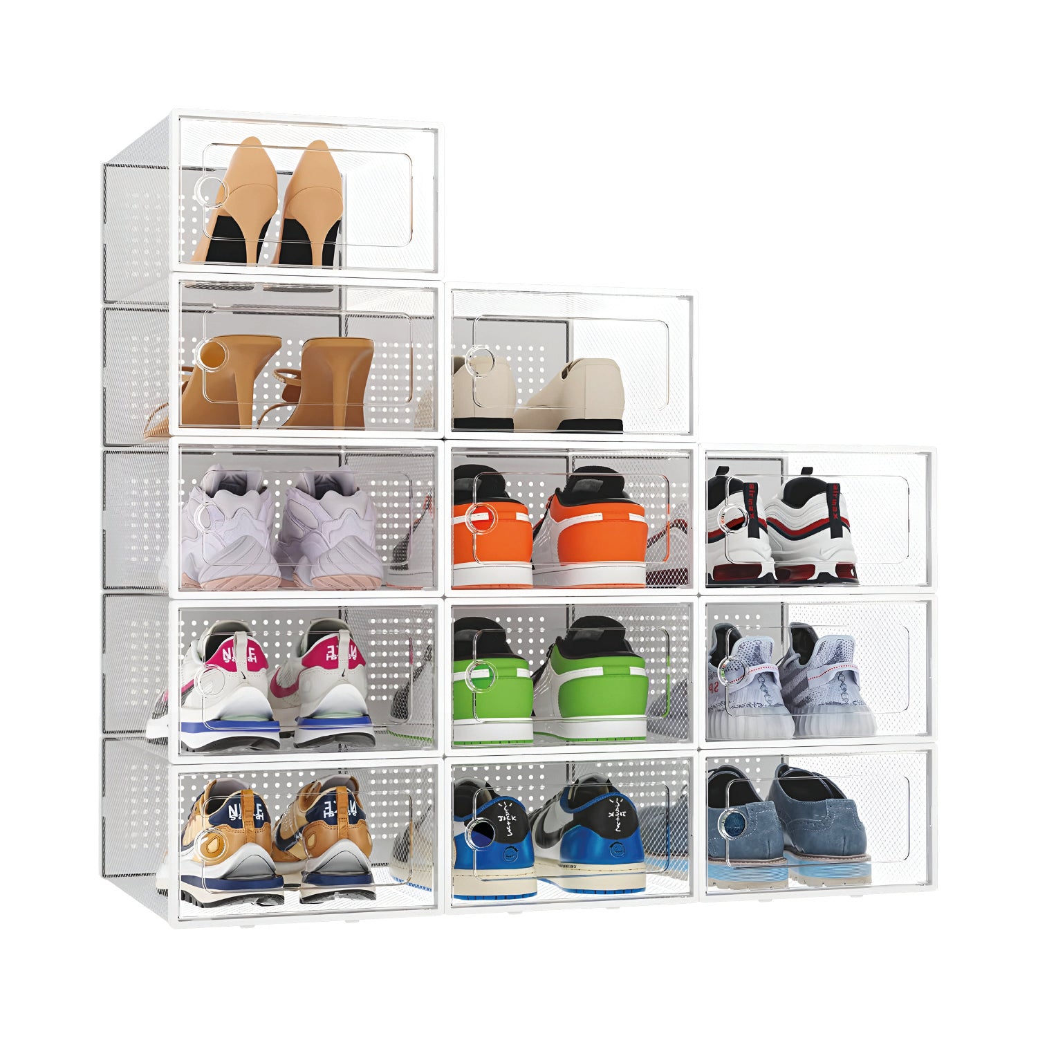 Caja Organizadora De Zapatos Apilables Set 4 Unidades