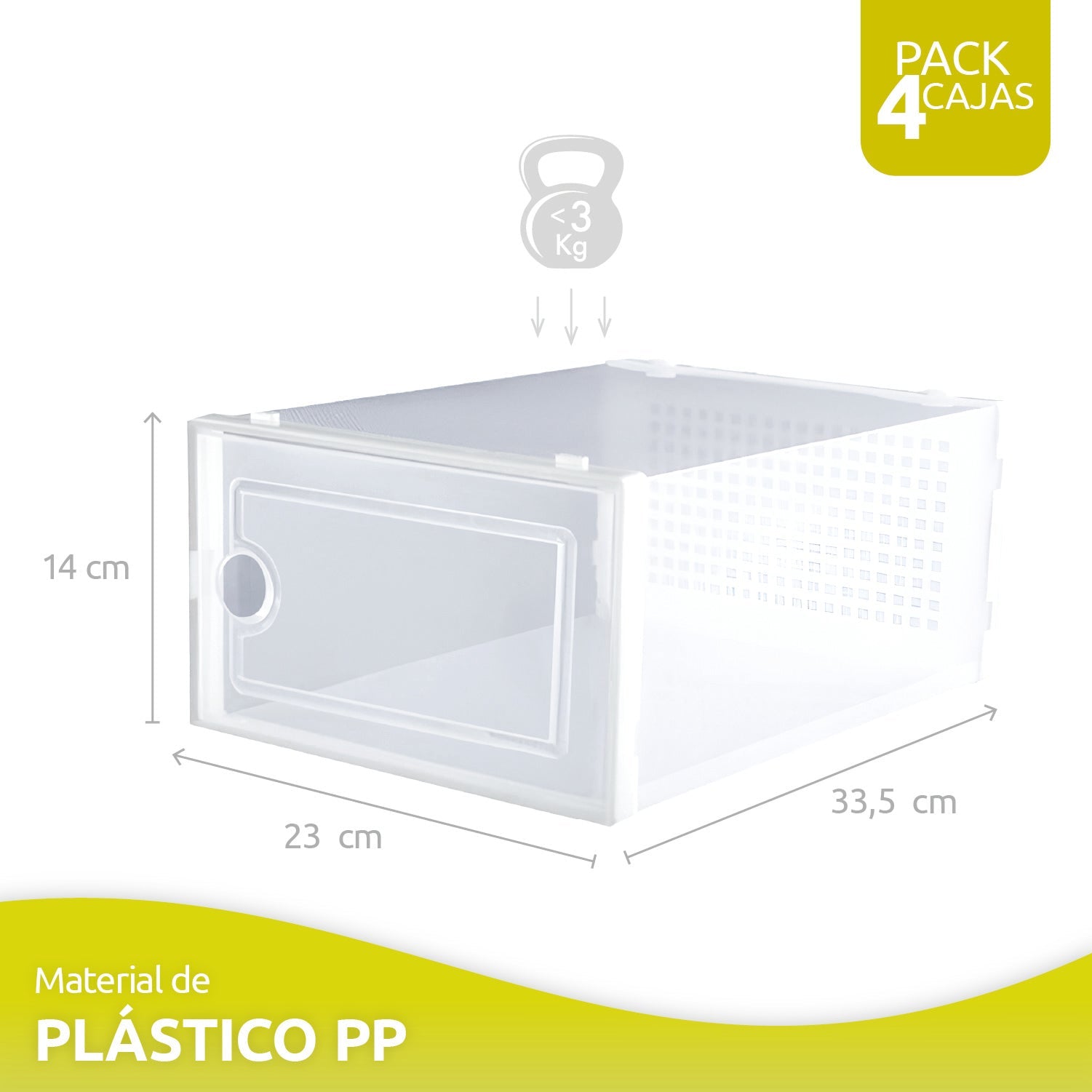 Caja Organizadora De Zapatos Apilables Set 4 Unidades
