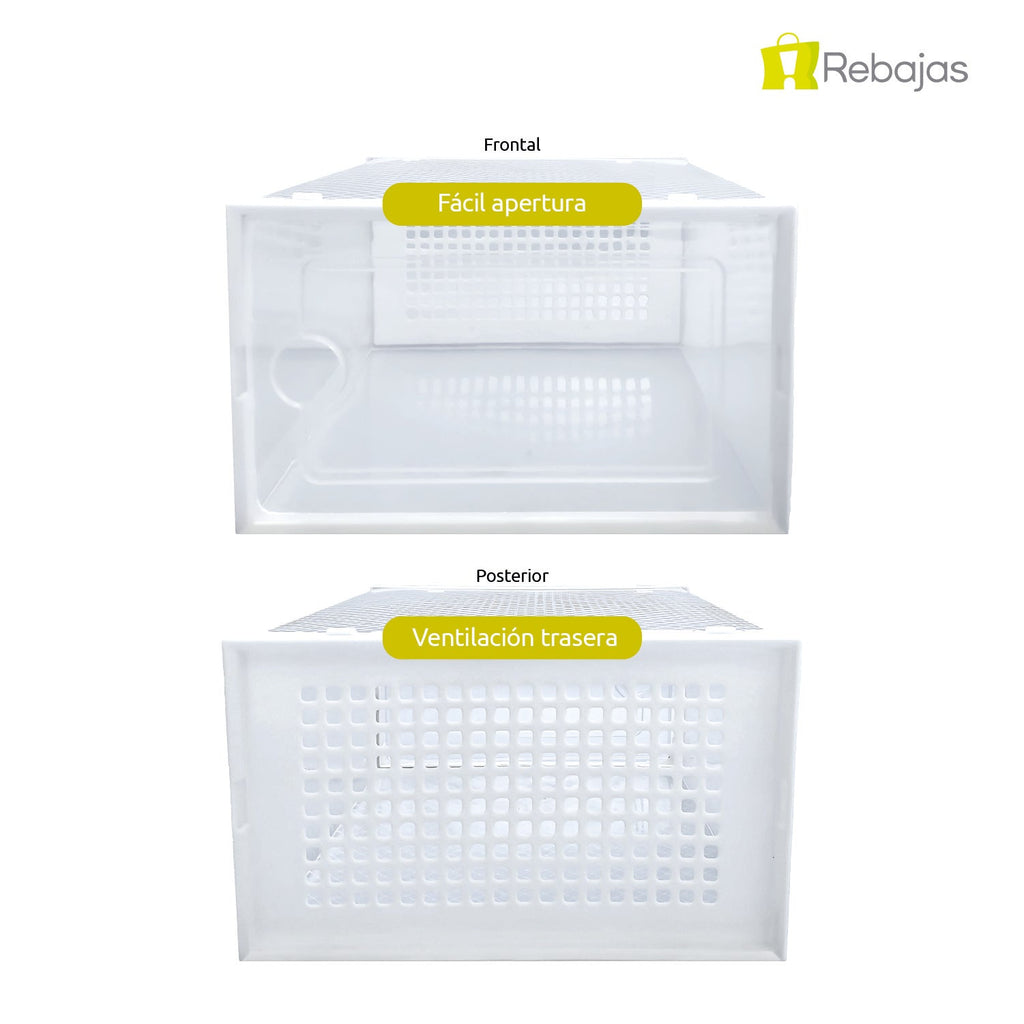 Caja Organizadora De Zapatos Apilables Set 4 Unidades