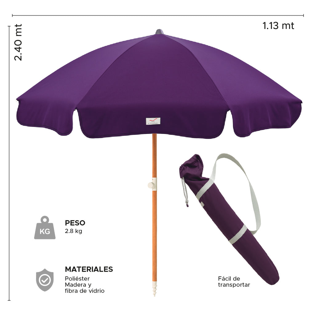 Quitasol Filtro Uv Sombrilla Paraguas Playa Terraza Vincenzi
