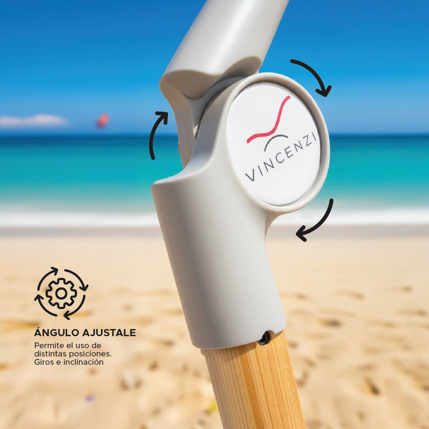 Quitasol Filtro Uv Sombrilla Paraguas Playa Terraza Vincenzi