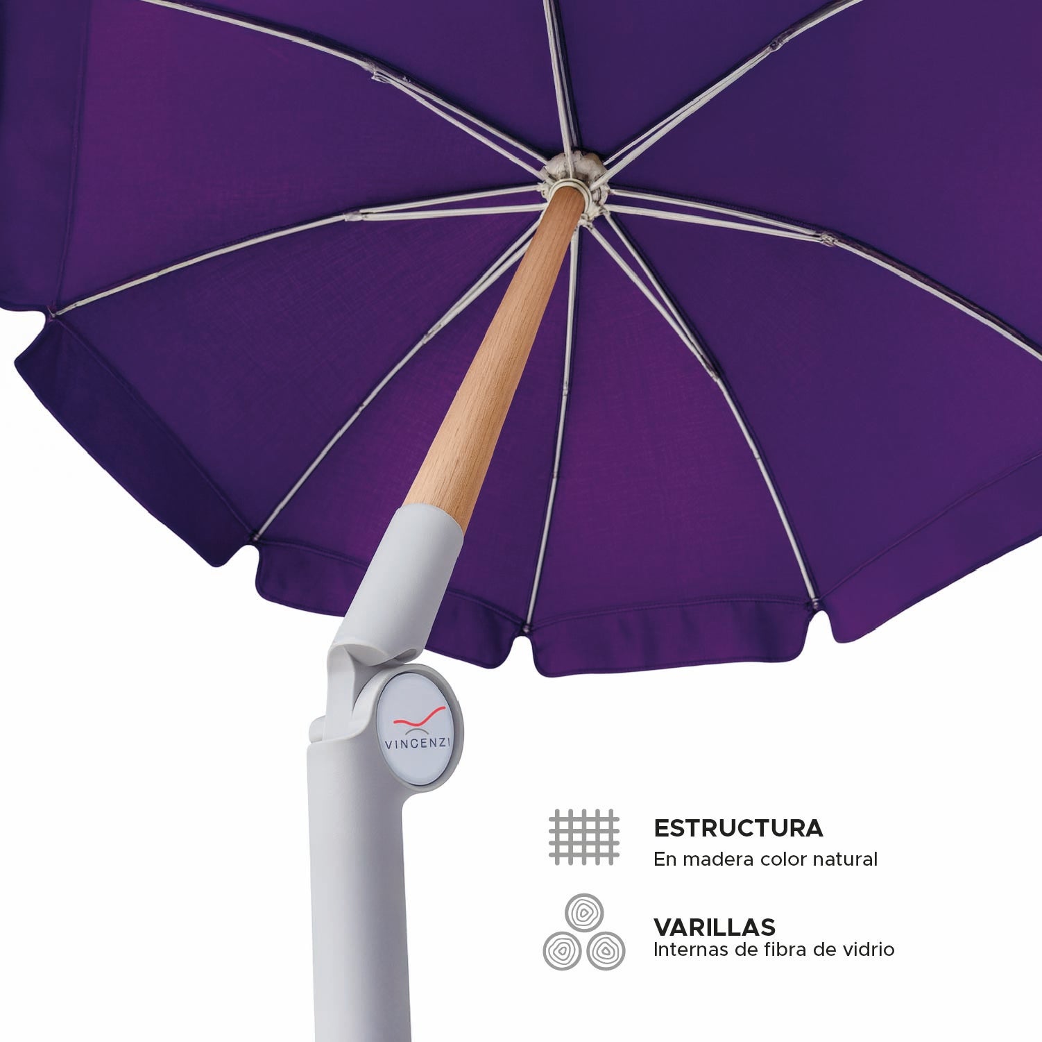 Quitasol Filtro Uv Sombrilla Paraguas Playa Terraza Vincenzi