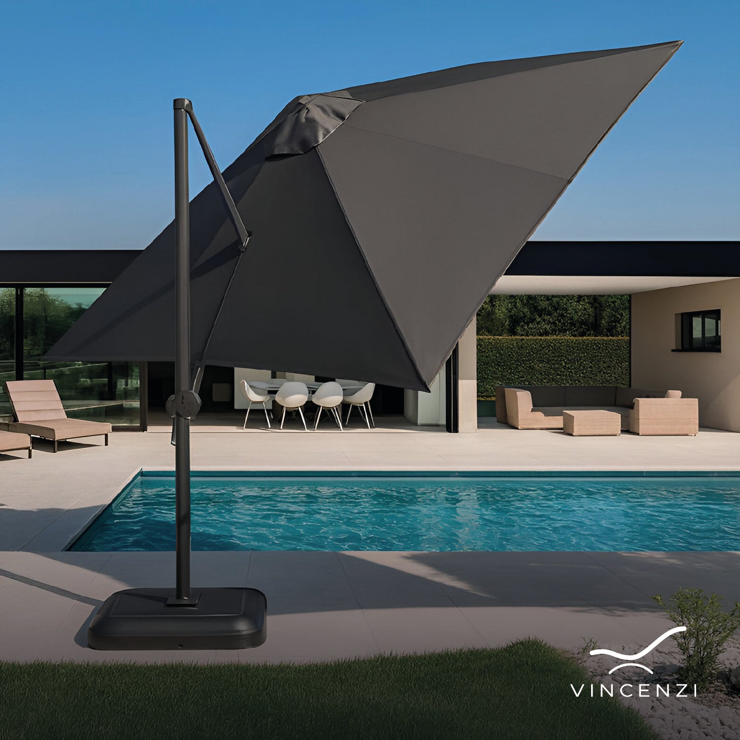 Quitasol para terraza Lateral Gráfito 360 Vincenzi – Vincenzi.cl