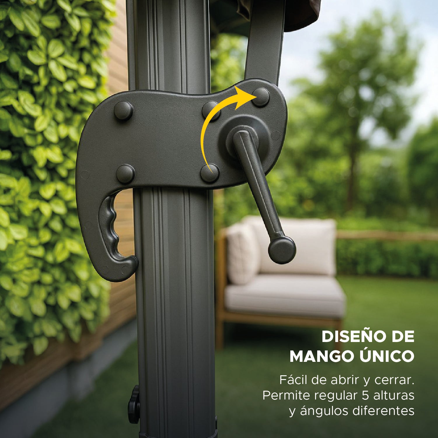 Quitasol para terraza Lateral Gráfito 360 Vincenzi