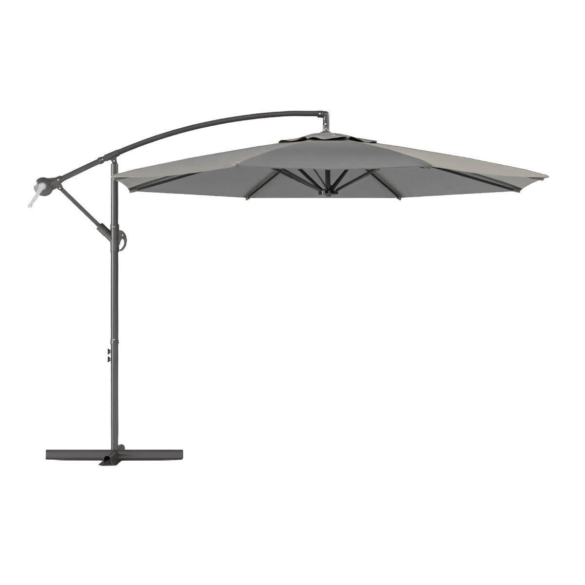 Quitasol Lateral 3x3 mts Sombrilla Terraza Sol Lluvia Gris Claro Vincenzi