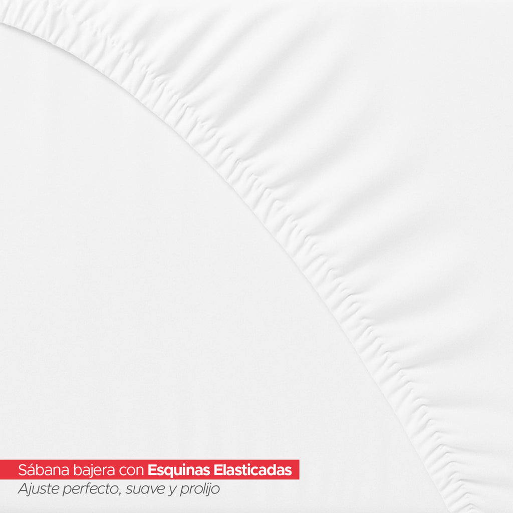 Juego De Sábanas Blanco 1800 Hilos Ultra Suave Tamaño King Vincenzi