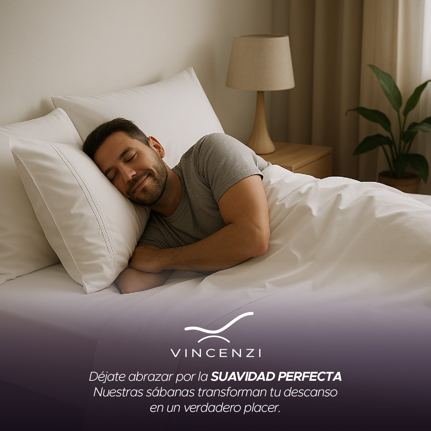 Juego De Sábanas Blanco 1800 Hilos Ultra Suave Tamaño King Vincenzi