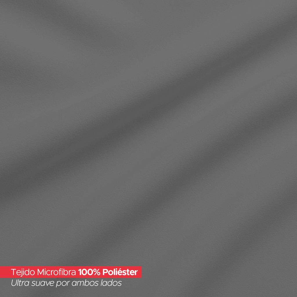 Juego de Sábana Gris 1800 hilos Ultra suave plz King Vincenzi