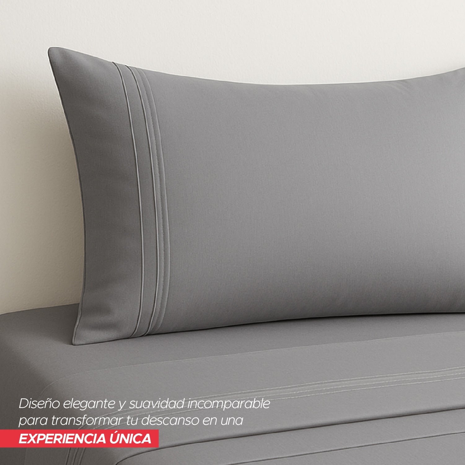 Juego De Sábanas Gris 1800 Hilos Ultra Suave 2 Plazas Vincenzi