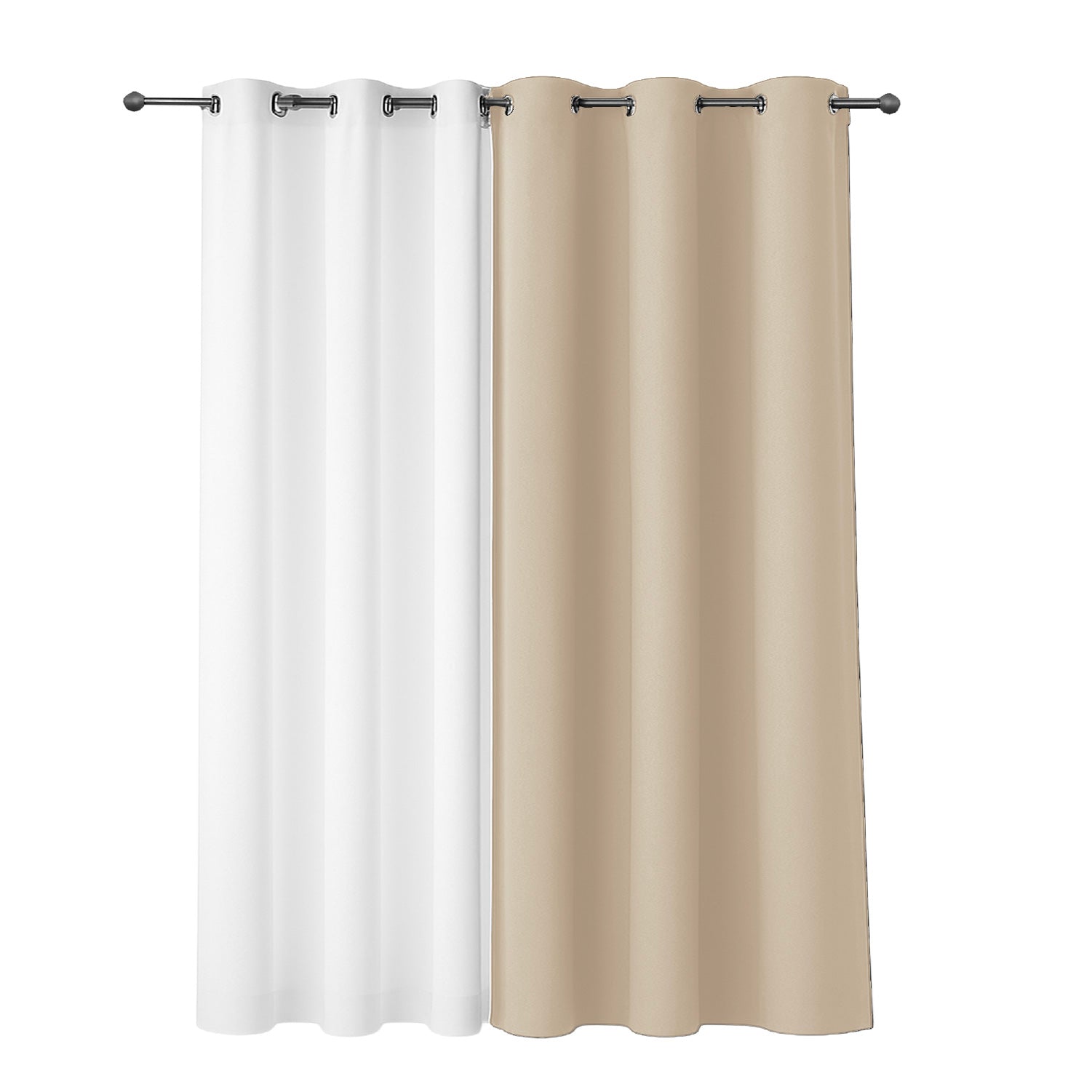 Cortina de Tela Blackout Beige + Velo Vincenzi 140x220