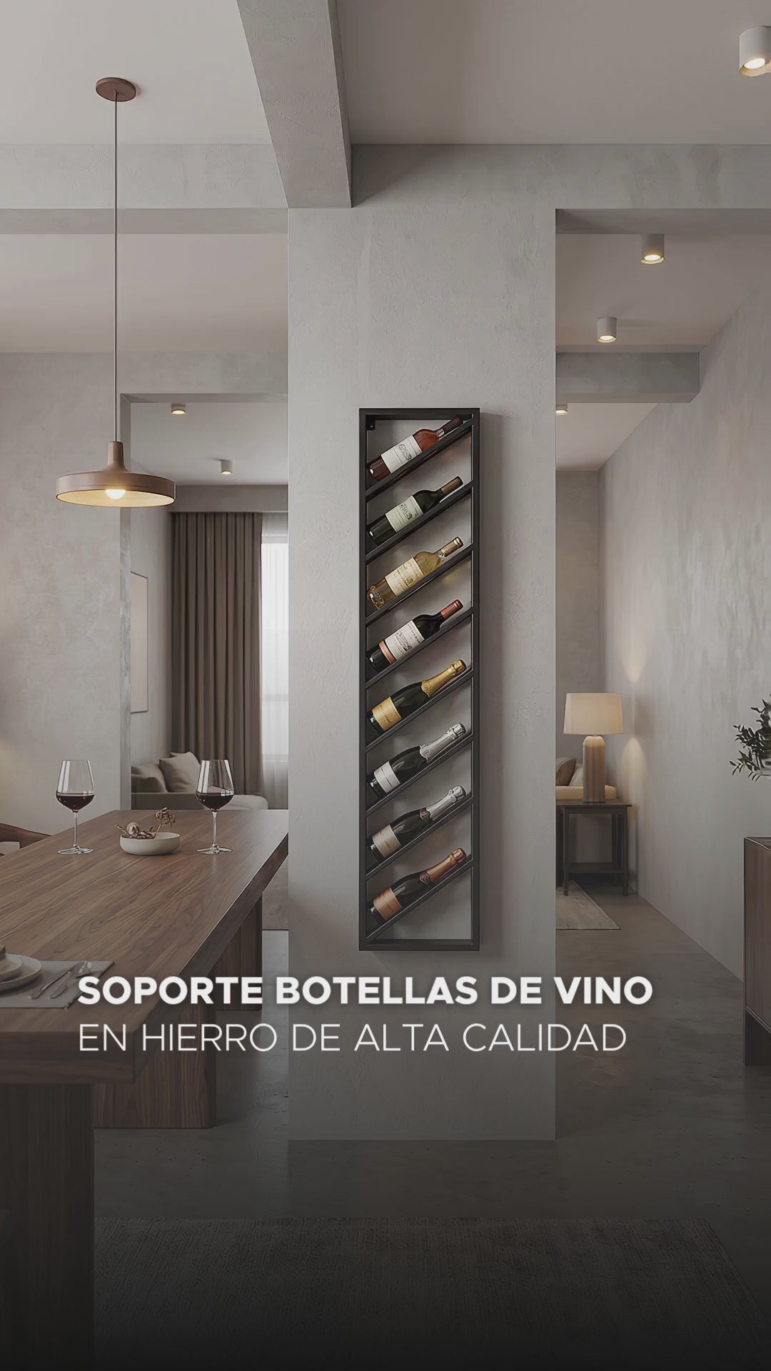Soporte Lateral Para Botellas Vinos De Hierro Alta Calidad