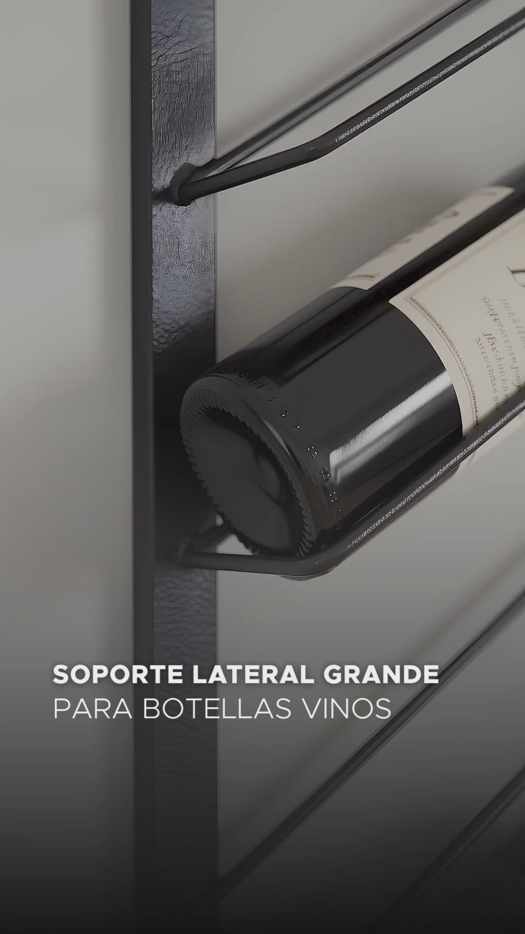 Soporte Lateral Grande Botellas Vinos De Hierro Resistente